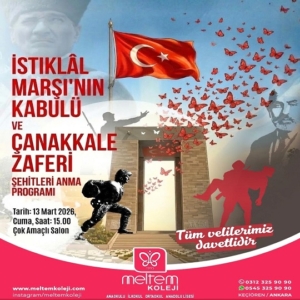 18 Mart Çanakkale Zaferi ve İstiklal Marşı’nın Kabulü Okulumuzdaki Programla Anıldı