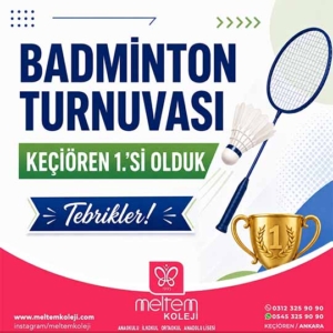 Badminton’da Keçiören Şampiyonuyuz