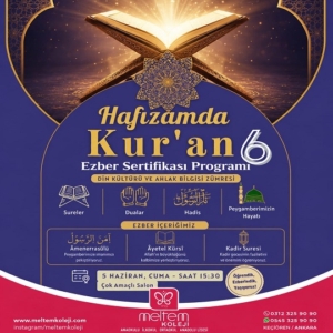 Hafızamda Kuran Ezber Sertifikası Programımız
